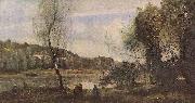 Jean-Baptiste Camille Corot Teich von Ville-d'Avray Spain oil painting artist